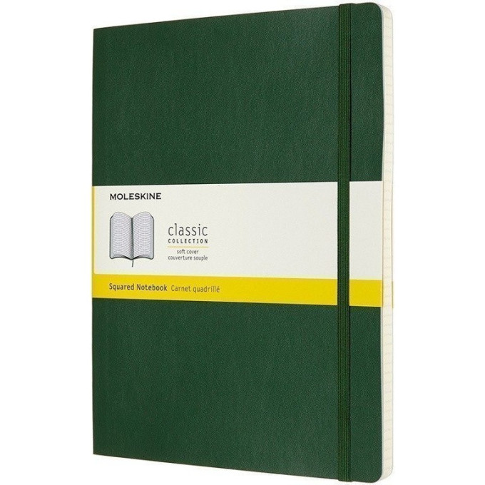 Блокнот MOLESKINE Classic Soft Pocket, нелинованный, зелёный QP613K15